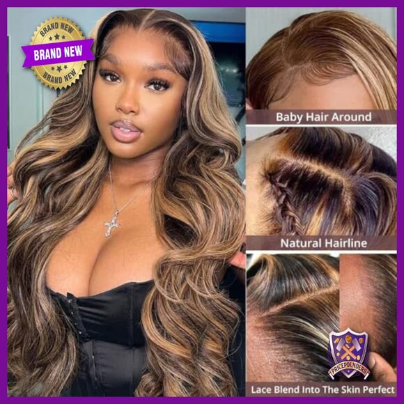 32 Inch Human Hair Lace Front Wig 250 Density Body Wave Glueless main image 4